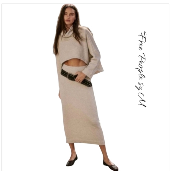 NWT Free People Beach Cozy Knit Skirt Set Sz S - Picture 3 of 13